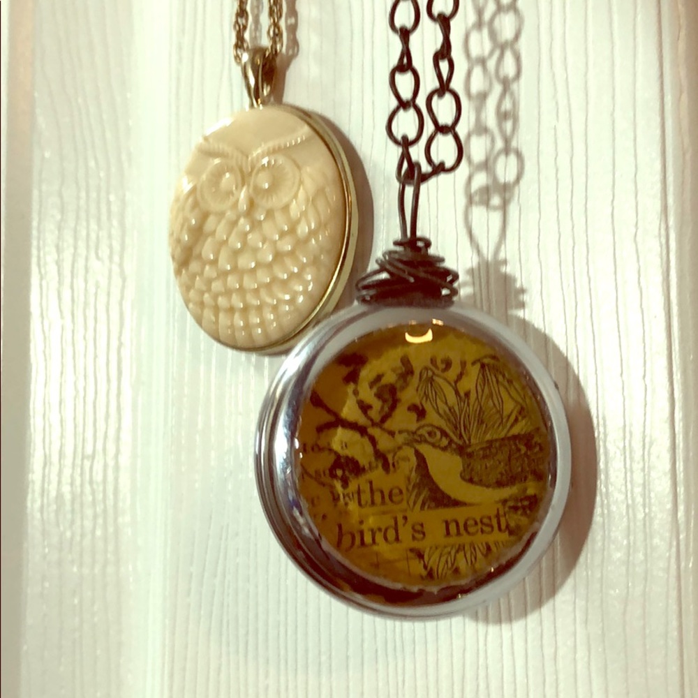 Two Long Bird Necklaces